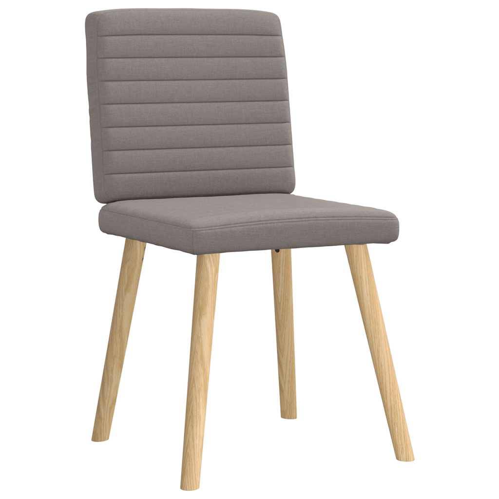 vidaXL Esszimmerstühle 6 Stk. Taupe Stoff