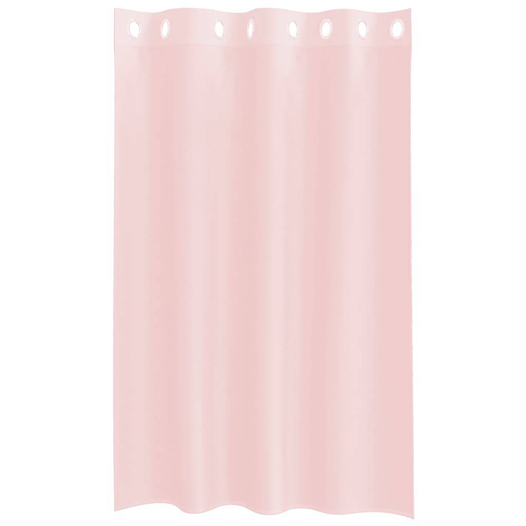 vidaXL Voile Vorhänge mit Ösen 2 Stk. Hellrosa 140x175 cm