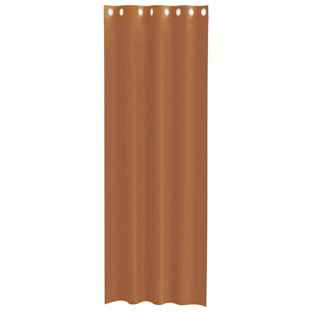 vidaXL Voile Vorhänge mit Ösen 2 Stk. Terrakotta
