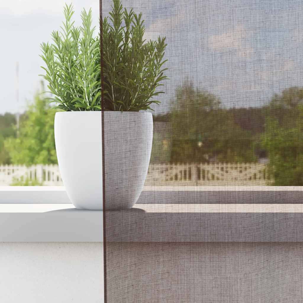vidaXL Voile Vorhänge mit Stangentaschen 2 Stk. Braun