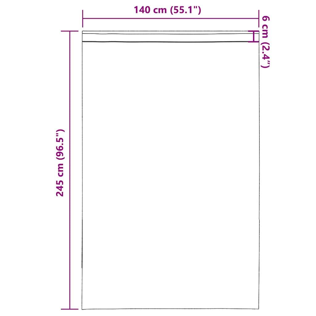 vidaXL Voile Vorhänge mit Stangentaschen 2 Stk. Braun