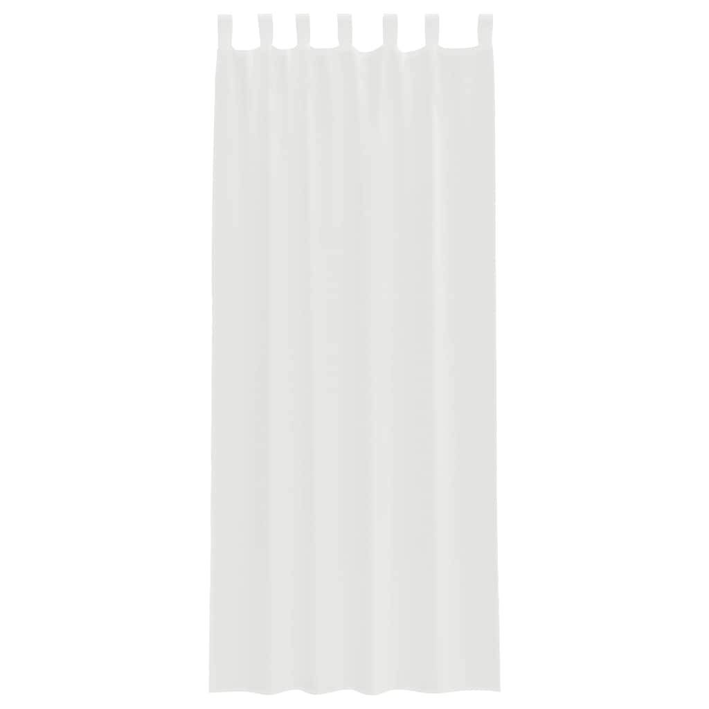 vidaXL Voile Vorhänge mit Schlaufen 2 Stk. Weiß 140x260 cm