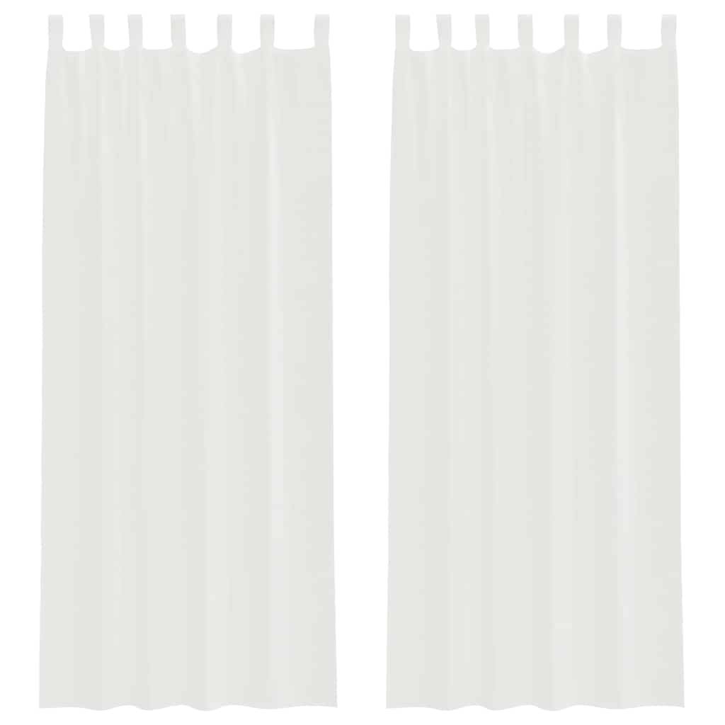 vidaXL Voile Vorhänge mit Schlaufen 2 Stk. Weiß 140x260 cm
