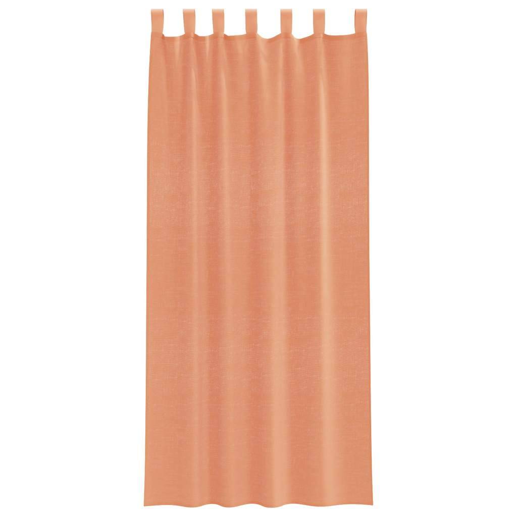 vidaXL Voile Vorhänge mit Schlaufen 2 Stk. Terrakottarot 140x245 cm