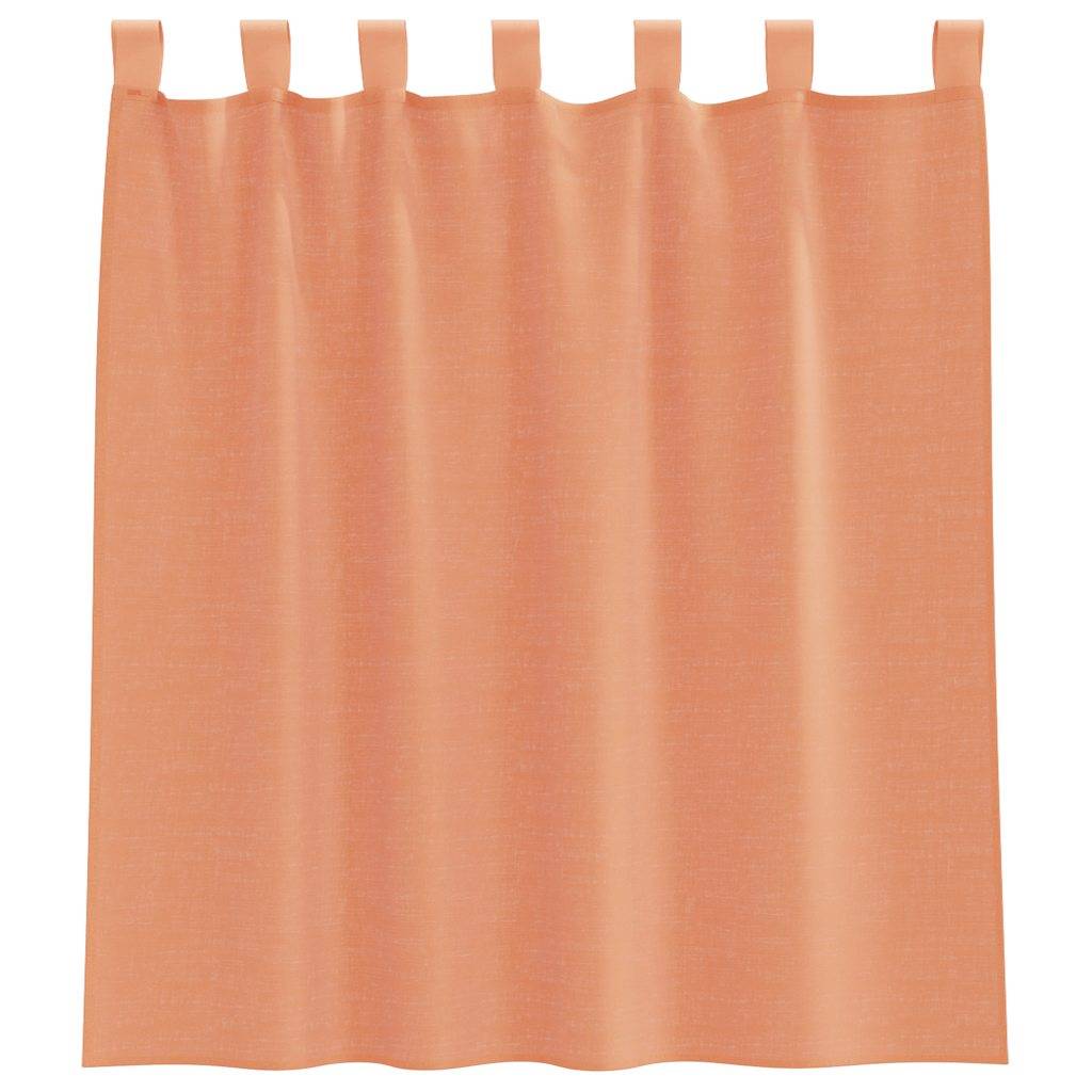 vidaXL Voile Vorhänge mit Schlaufen 2 Stk. Terrakottarot 140x140 cm