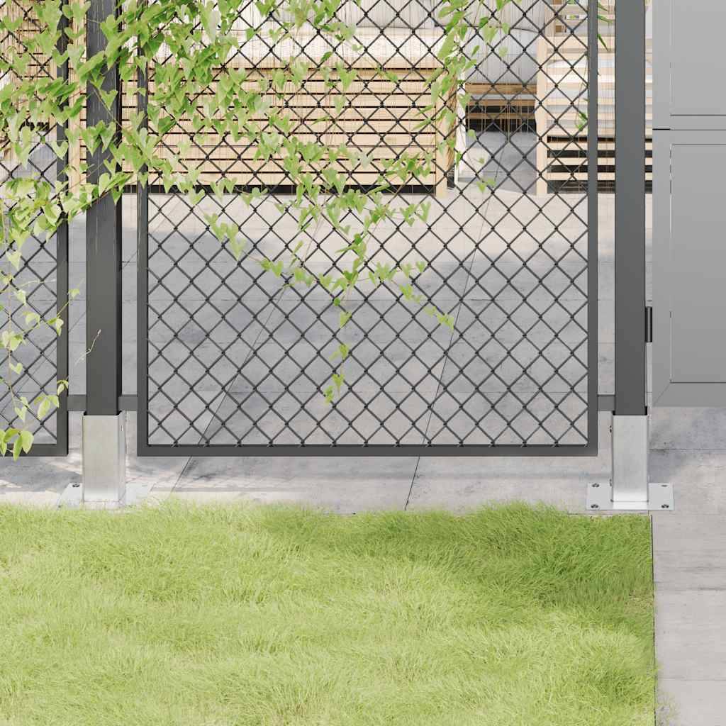 vidaXL Pfostenträger Quadratisch 4Stk. Silber 71x71mm Verzinkter Stahl