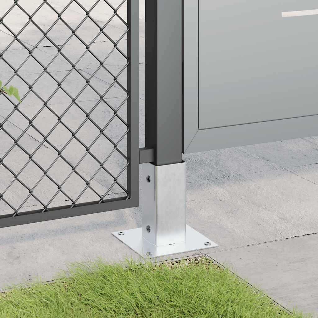 vidaXL Pfostenträger Quadratisch 4Stk. Silber 71x71mm Verzinkter Stahl