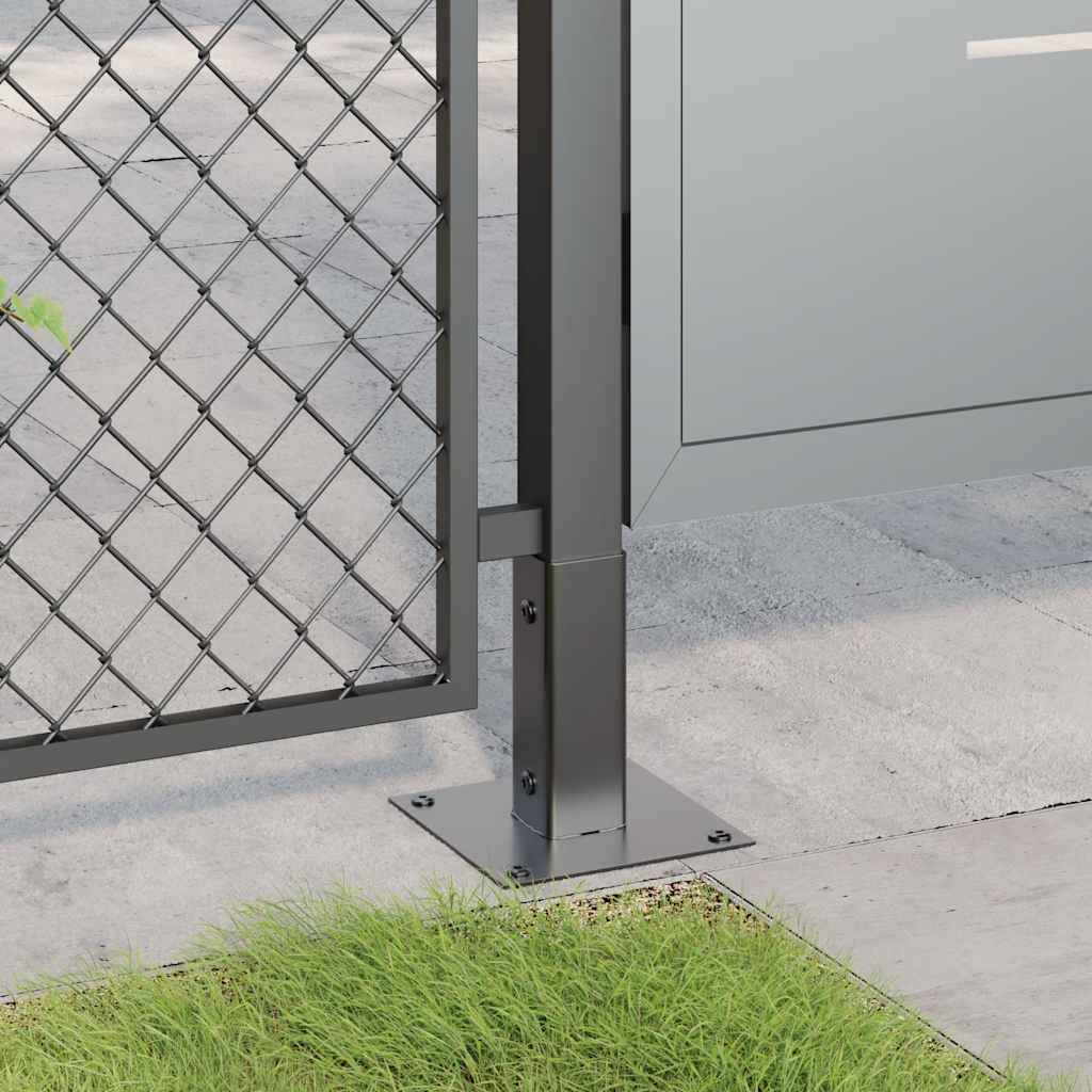 vidaXL Pfostenträger Quadrat 12 Stk. 46x46mm Pulverbeschichteter Stahl
