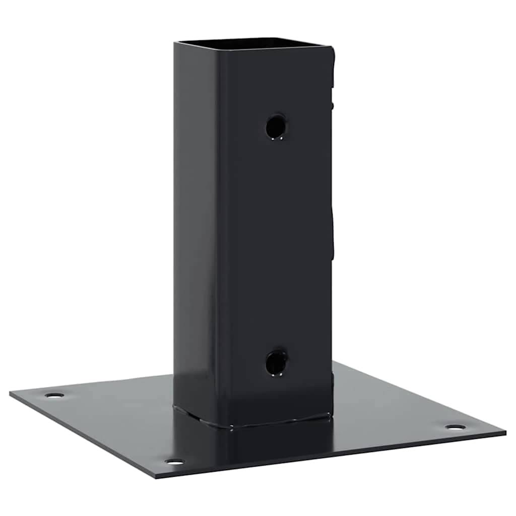 vidaXL Pfostenträger Quadrat 12 Stk. 46x46mm Pulverbeschichteter Stahl