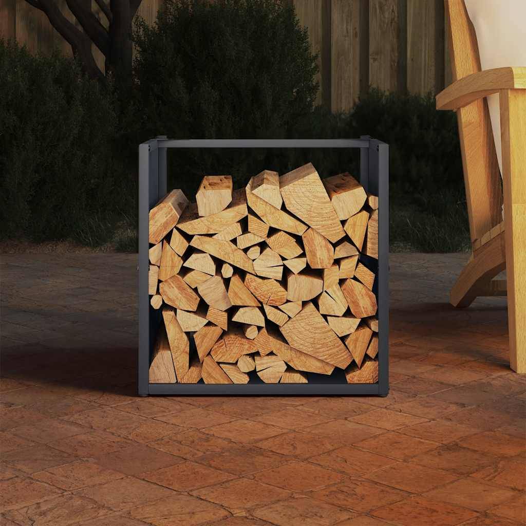 vidaXL Brennholzregal Anthrazit 40x40x40 cm Kaltgewalzter Stahl