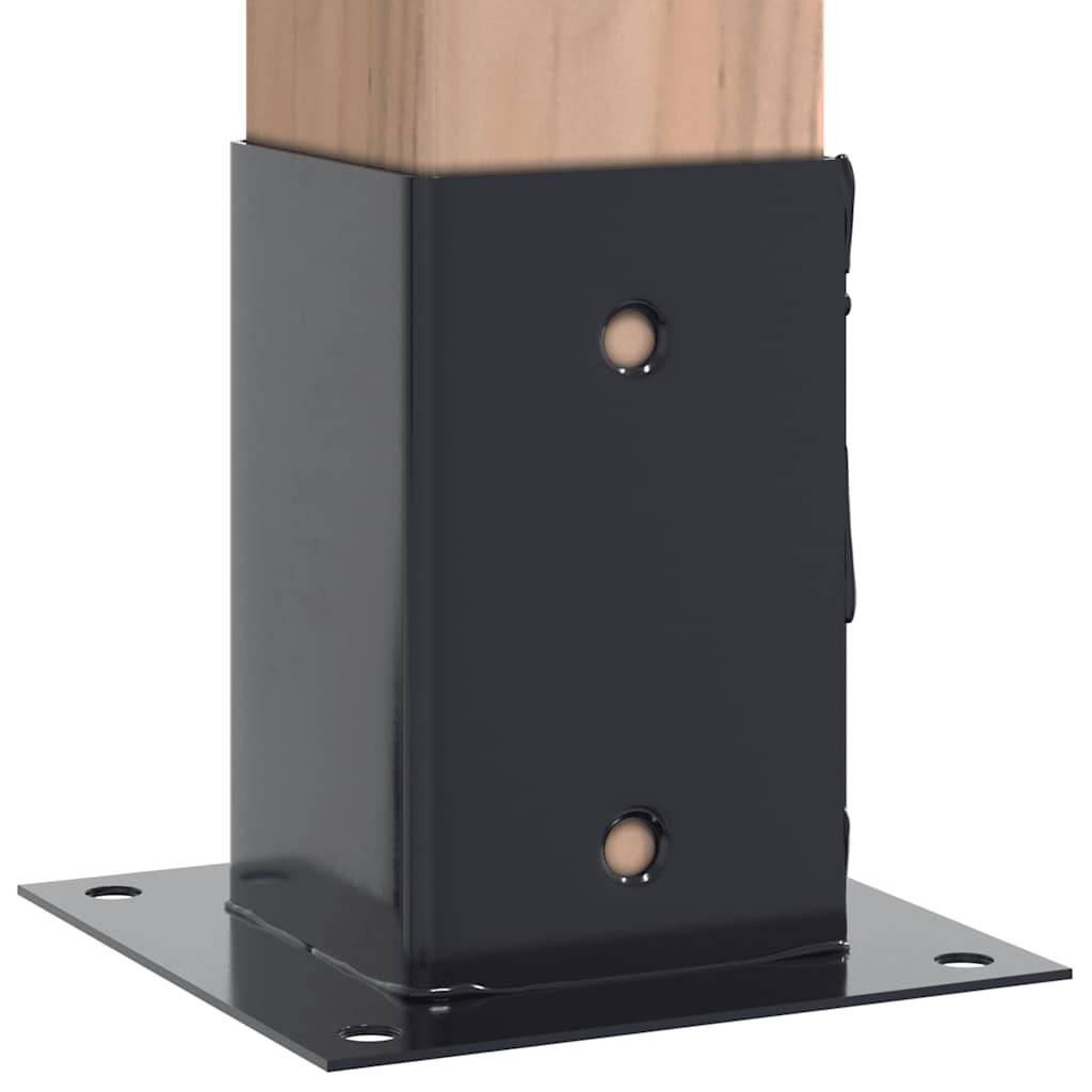 vidaXL Pfostenträger Quadrat 12 Stk. 81x81mm Pulverbeschichteter Stahl