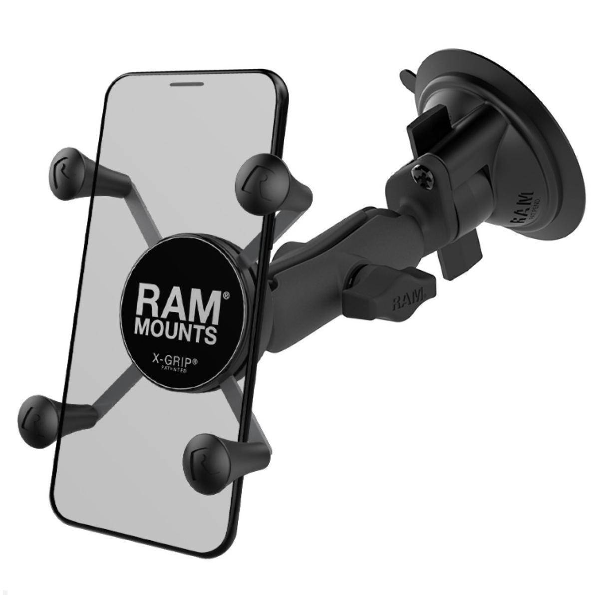 RAM Mounts X-Grip Saugnapf Handyhalterung Auto, M (RAP-B-166-UN7U)