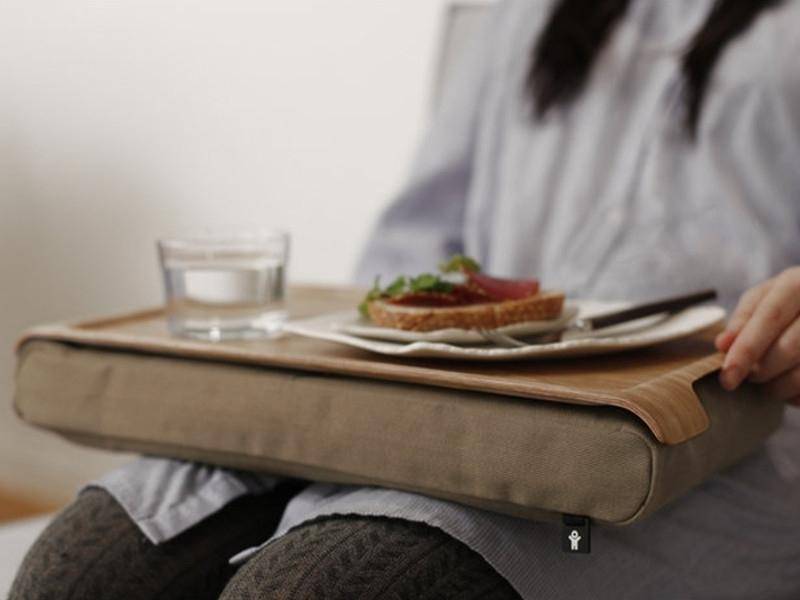 Bosign Mini Laptop Knietablett, braun