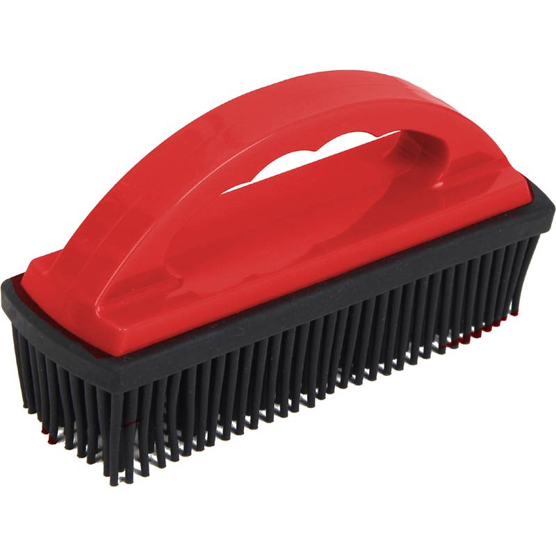 IWH Tierhaarbürste / Gummibürste, rot