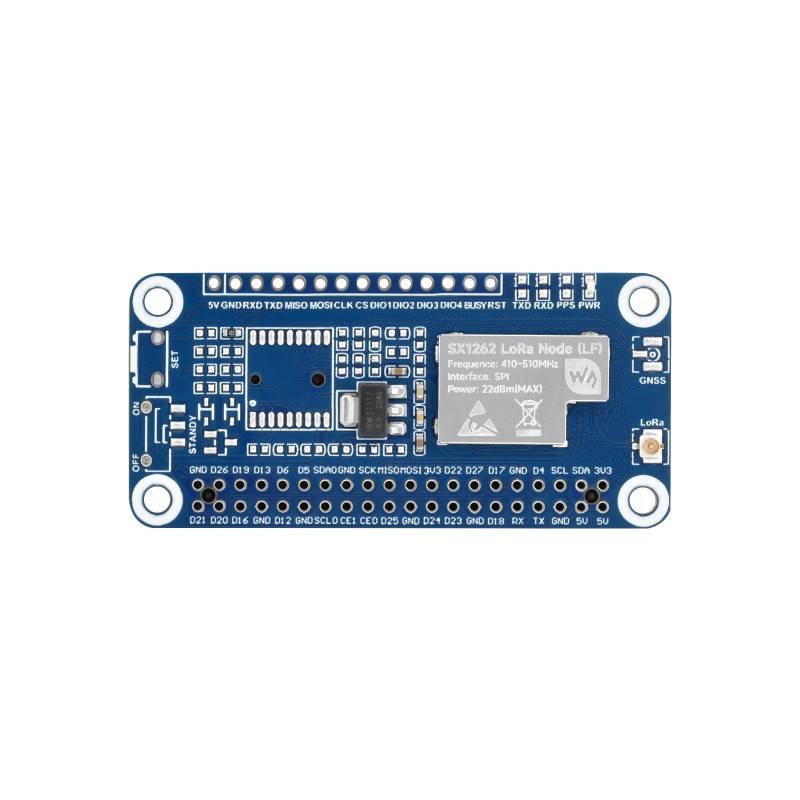 WaveShare SX1262 LoRaWAN Node Module Expansion Board 433MHz for Raspberry Pi