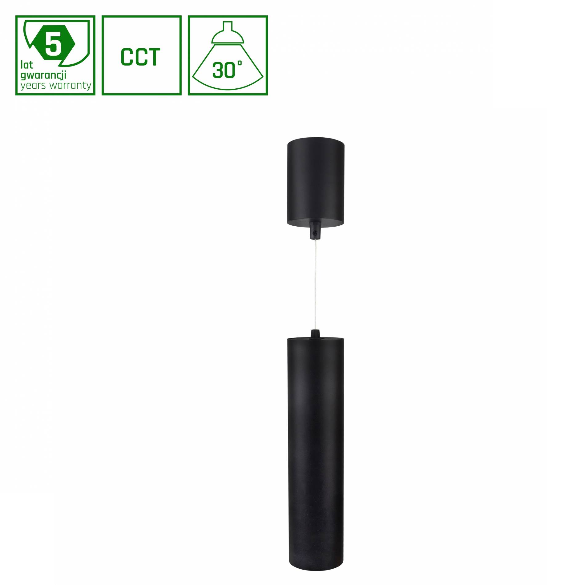 Spectrum LED HANGIT MULTIWAY M 11W Deckenleuchte 1070lm schwarz 30° höhenverstellbar 230V IP20 2700-6000K CCT