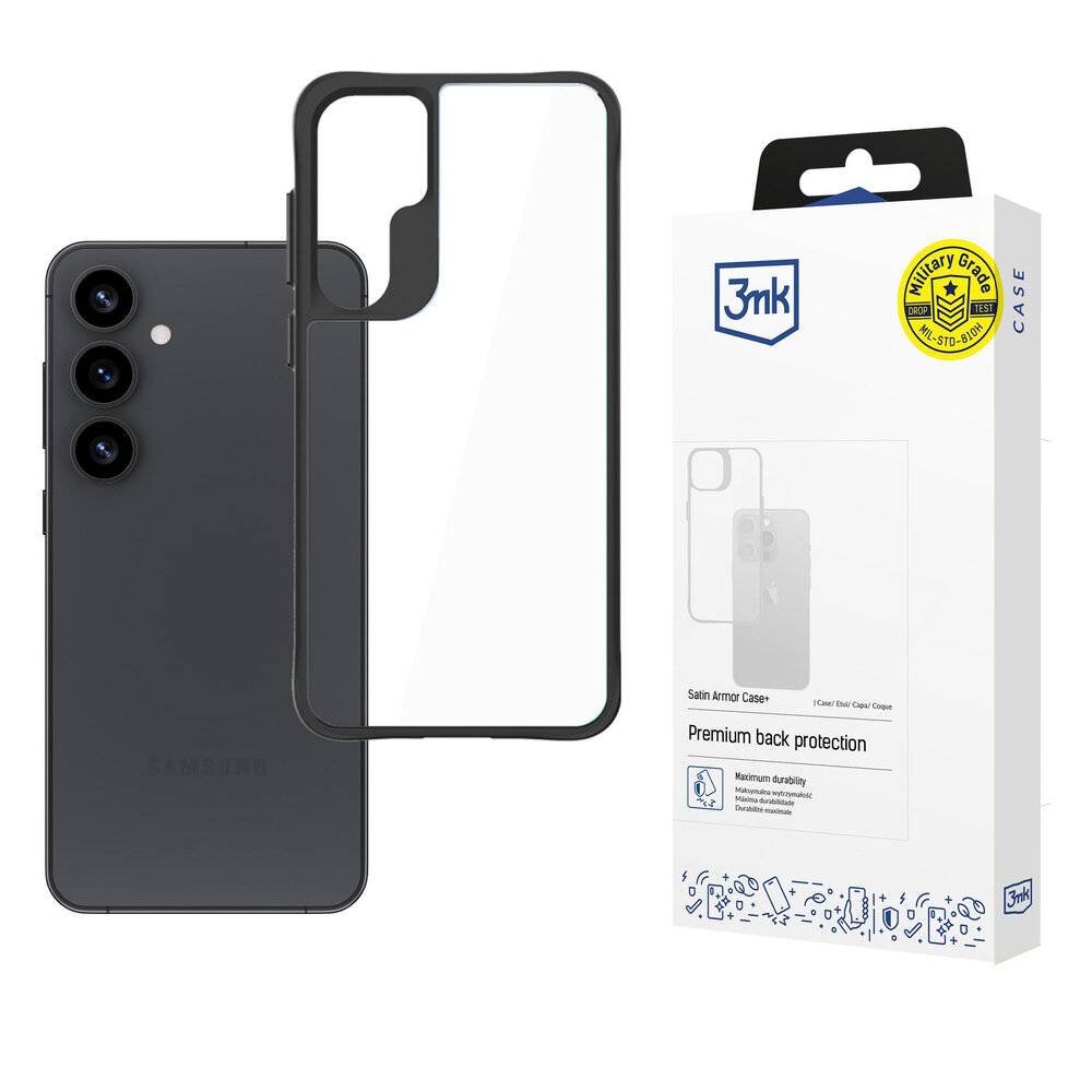 3mk Satin Armor Case+ Hülle Samsung Galaxy S25 – transparent