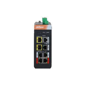 Dahua - IS4207-4GT-120 - Switch - 4 PoE-GB - 2 SFP, - 7 Port Switch Gigabit - 4x PoE Port 10/100/1000 Mbps - 1x Uplink