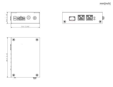 Dahua - PFS3103-1GT1ET-60-V2 - Switch - 2 Hi-PoE - 1 SFP, - 3 Port Switch - 1x PoE Port 1x 10/100 Mbps - 1x PoE Port 10
