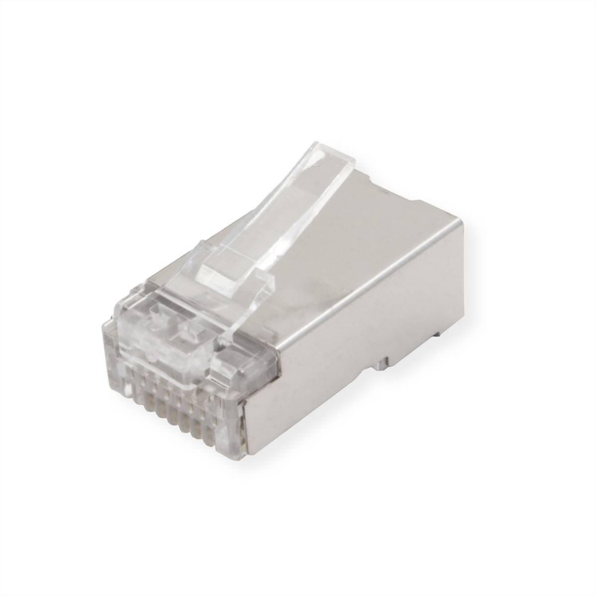 ROLINE RJ-45 Modular Plug geschirmt Cat.6A (Class EA), für Massiv-/Litzendraht, 10 St.