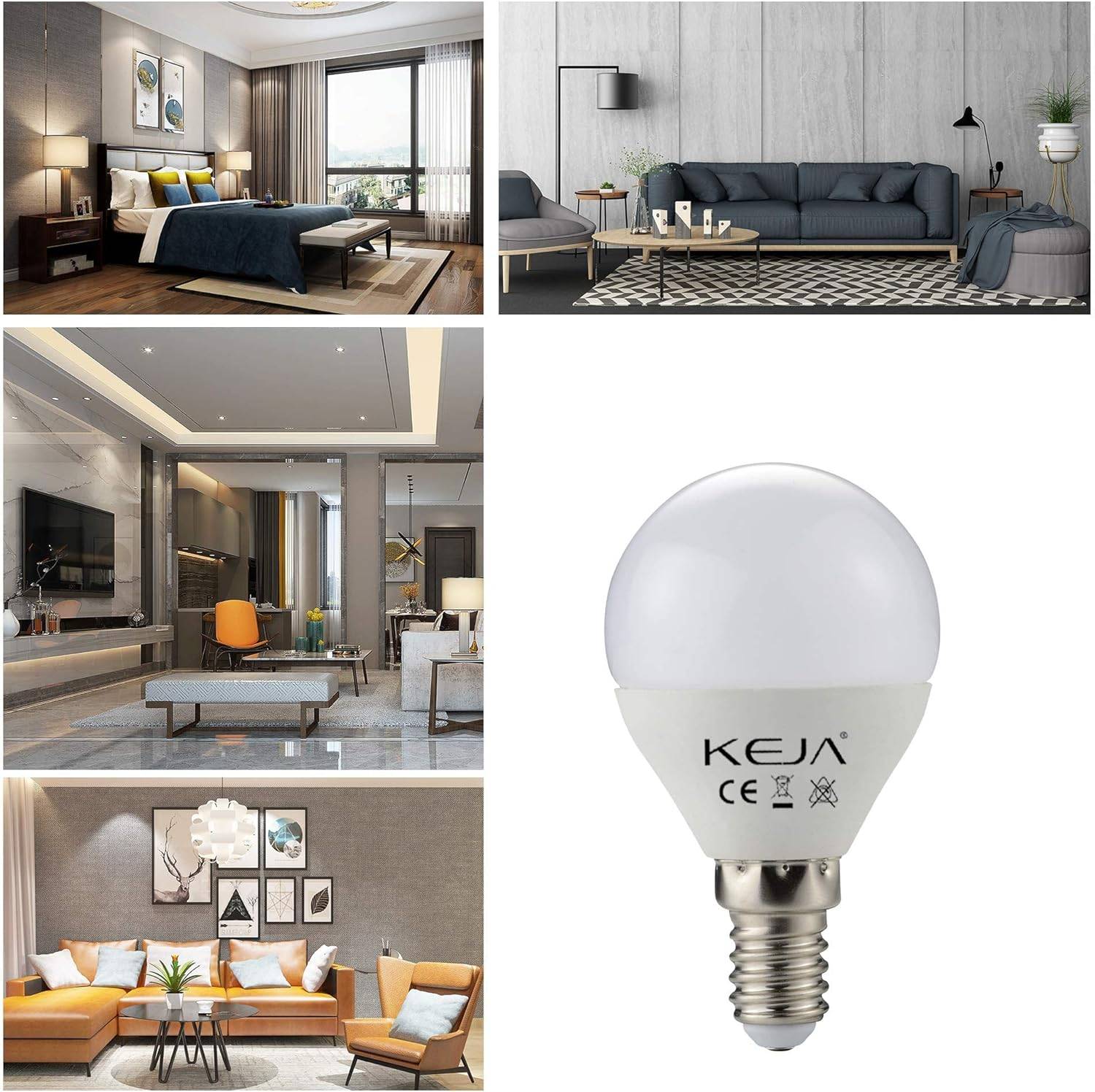 10 x KEJA LED Leuchtmittel Brine Lampe 7W E14 matt 600lm hell warmweiß 2700K