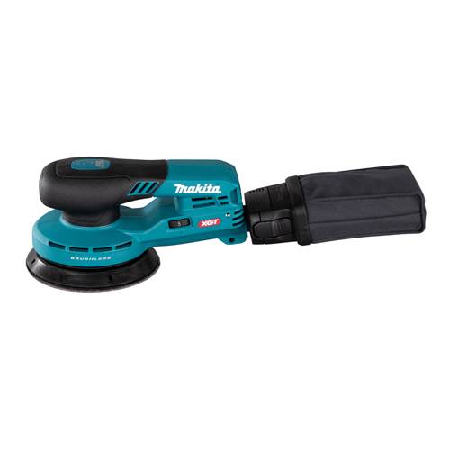 MAKITA BO001CGZ - Akku-Exzenterschleifer (40 V | XGT | Schalldruckpegel 78 dB A | inkl. Akku-Adapter 1,60m & Staubsack)
