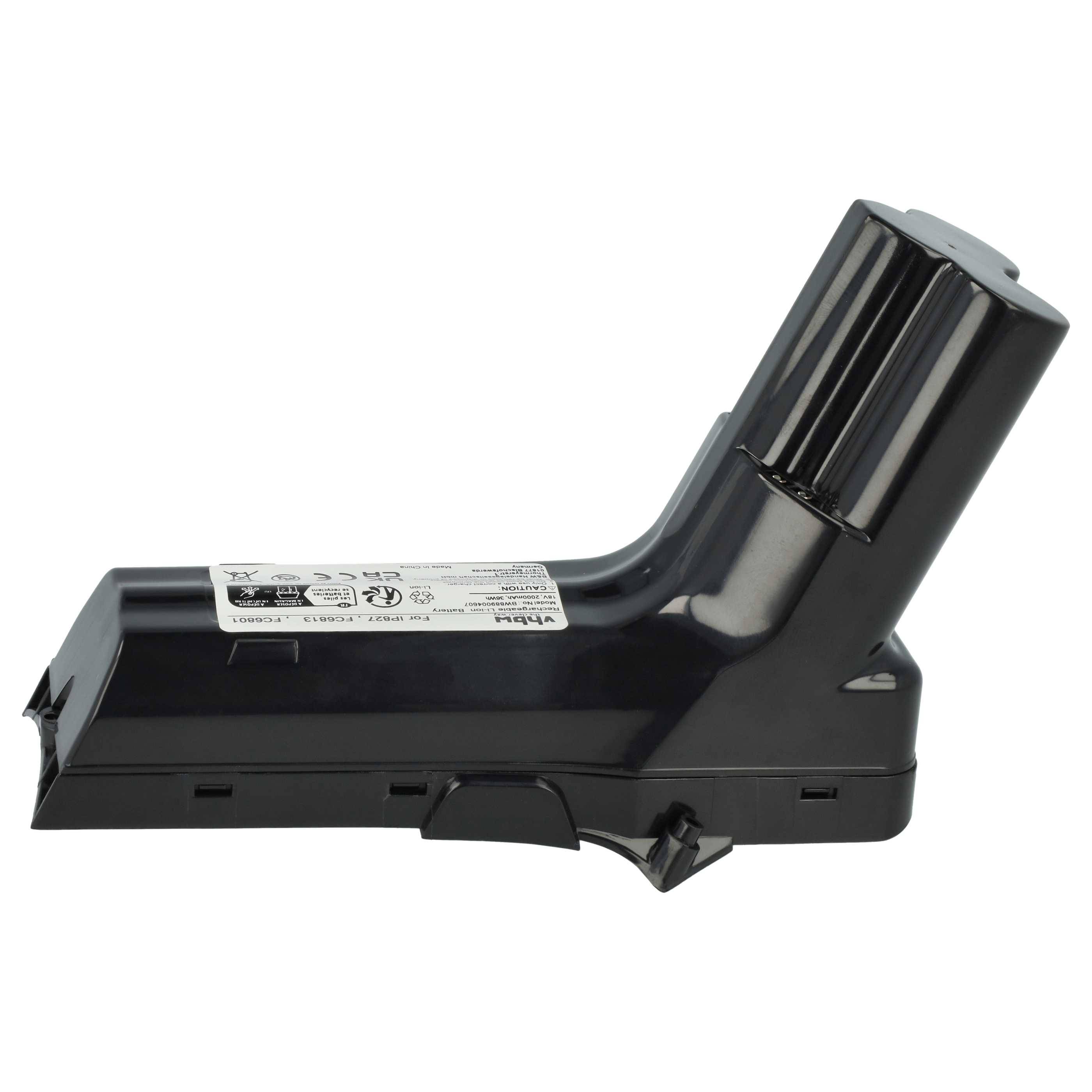 vhbw Akku kompatibel mit Philips FC6802/01, FC6812/01 SpeedPro Max, FC6812, FC6812/01R1, FC6801 Staubsauger Schwarz (2000 mAh, 18 V, Li-Ion)