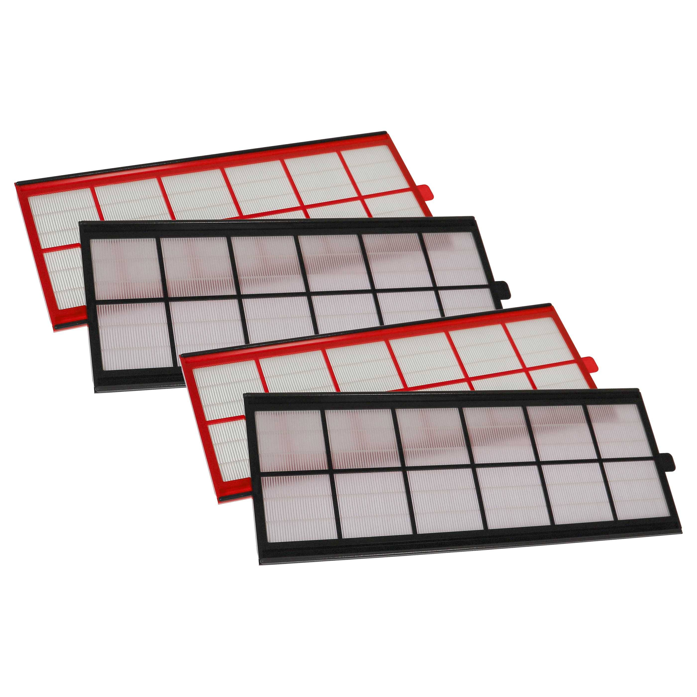 vhbw Filterset kompatibel mit Zehnder ComfoAir 550 Lüftungsgerät - Luftfilter G4 / F7 (4 Stück), 50 x 17 x 1 cm, Weiß / Rot / Schwarz