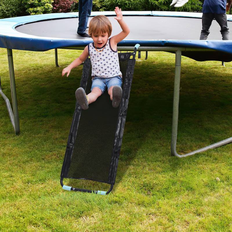 Trampolinleiter 150 cm UV-beständig flexibel montierbar Sicherheitsleiter Einstiegsleiter, Länge:150cm