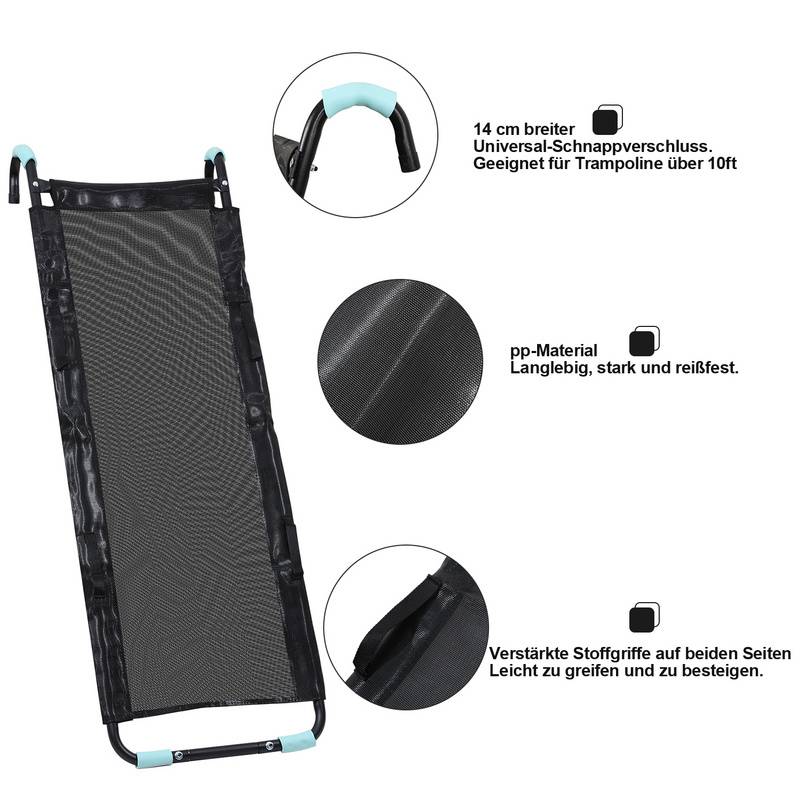 Trampolinleiter 150 cm UV-beständig flexibel montierbar Sicherheitsleiter Einstiegsleiter, Länge:150cm