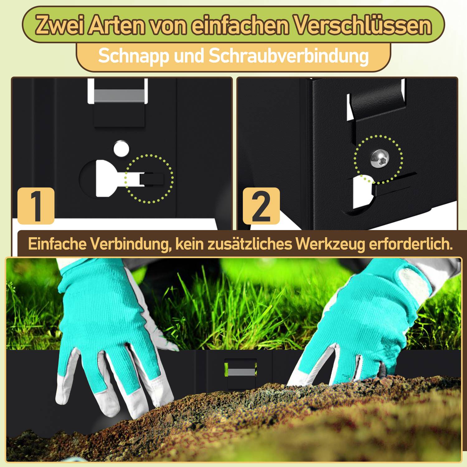 Rasenkante Schnecken Abwehr Verzinkt Blumenzaun Trennrand Gartenumrandung Stahl 100x15cm 90m Schwarz