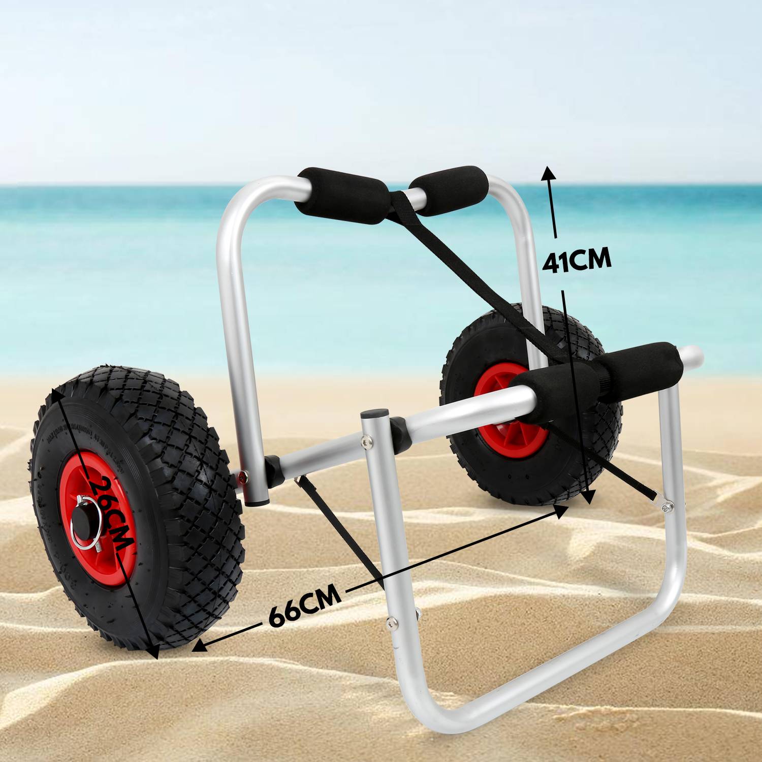 Kajakwagen Kanuwagen Surfwagen Aluminium Kajak Kanu Bootstrailer Alu 2pcs