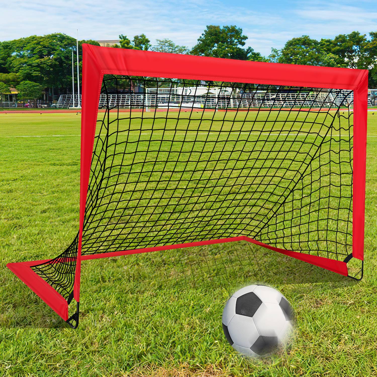 Fußballtor Fussballtore Fußball-Tore faltbar und wetterfest für Kinder und Erwachsene 120x90x90cm 1er-Set