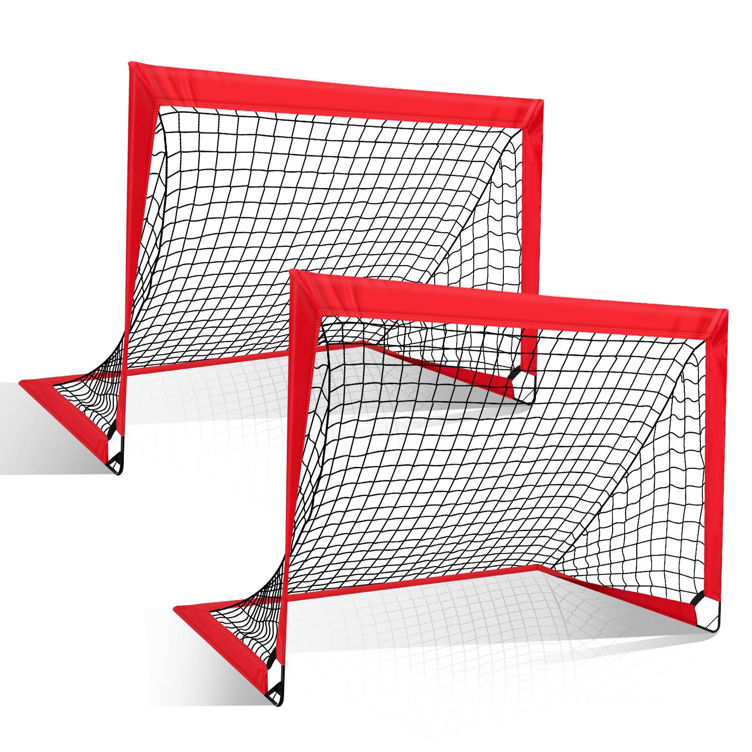 Fußballtor Fussballtore Fußball-Tore faltbar und wetterfest für Kinder und Erwachsene 120x90x90cm 2er-Set