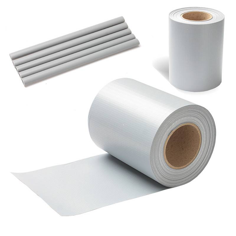 Sichtschutzstreifen PVC Doppelstabmatten Zaun Windschutz 50m x 19 cm Grau