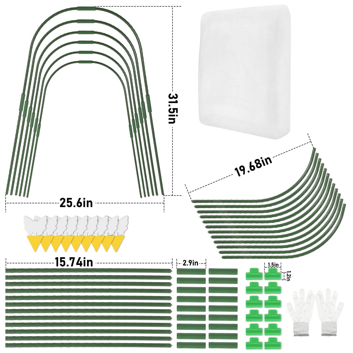 Pflanztunnel Gewächshausreifen Folientunnel Bögen Pflanzenabdeckungs Stützrahmen Folientunnel Foliengewächshaus Pflanztunnel Bögen Gewächshaus T