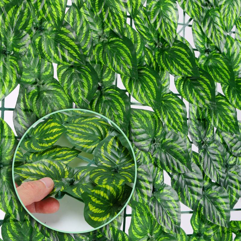 Sichtschutzhecke Windschutz 1*3M Efeu Sichtschutz Balkonverkleidung Blätterzaun,Wassermelonenblätter