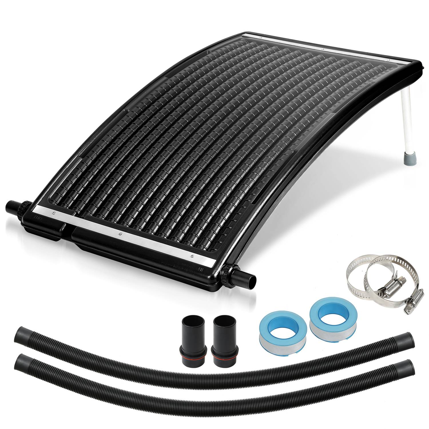 Sonnenkollektor Solar Poolheizung 110 x 65 x 15 cm Solarheizung für Warmwasser Pool Solarheizung, 15 L Warmwasser Pool - Gebogen Typ