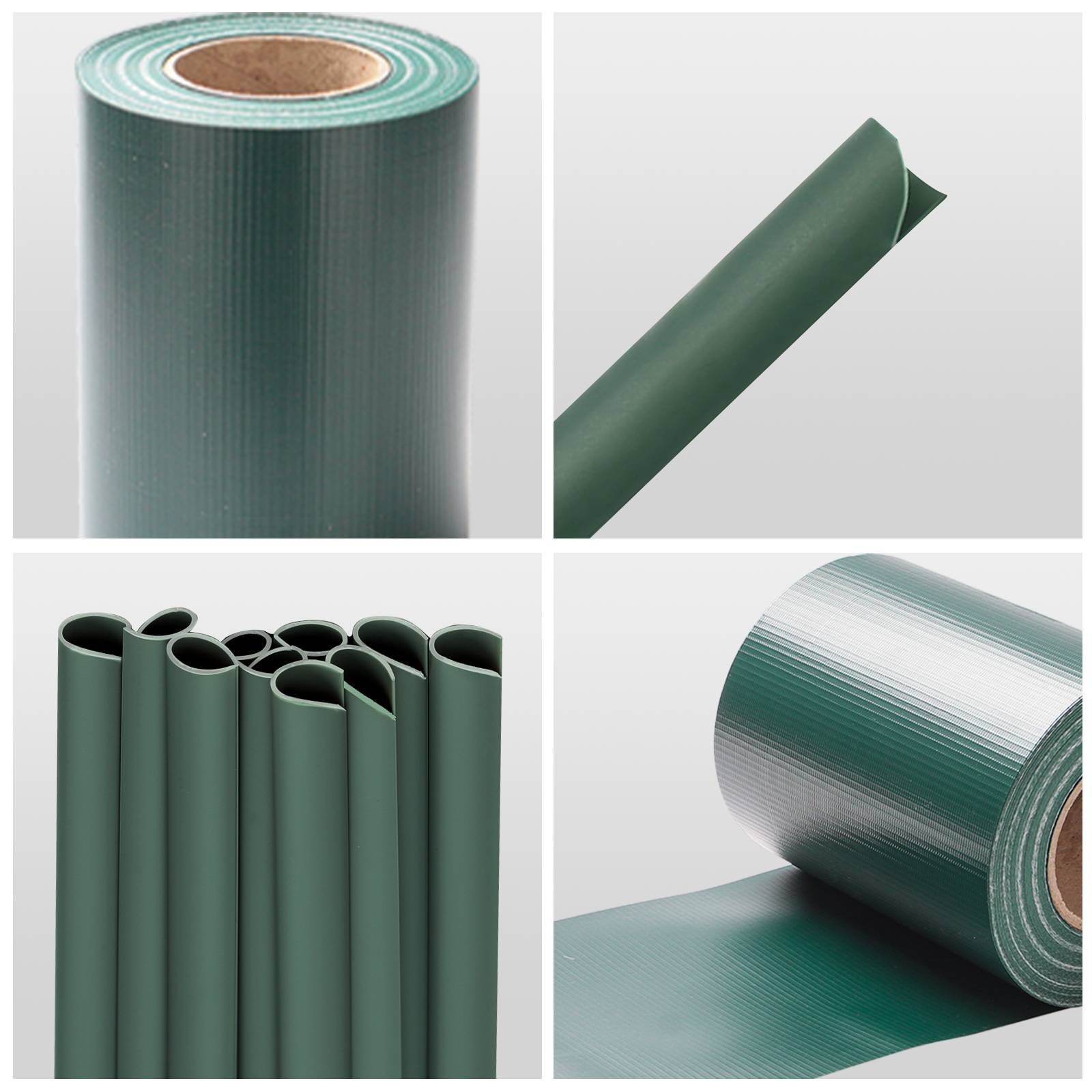 Sichtschutzstreifen PVC Doppelstabmatten Windschutzstreifen 140m Grün