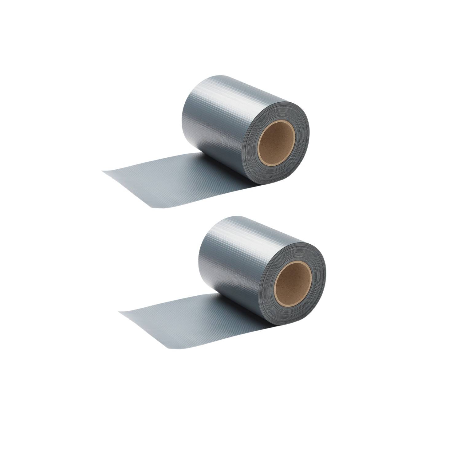 Sichtschutzstreifen PVC Windschutzstreifen Doppelstabmatten 100m Grau