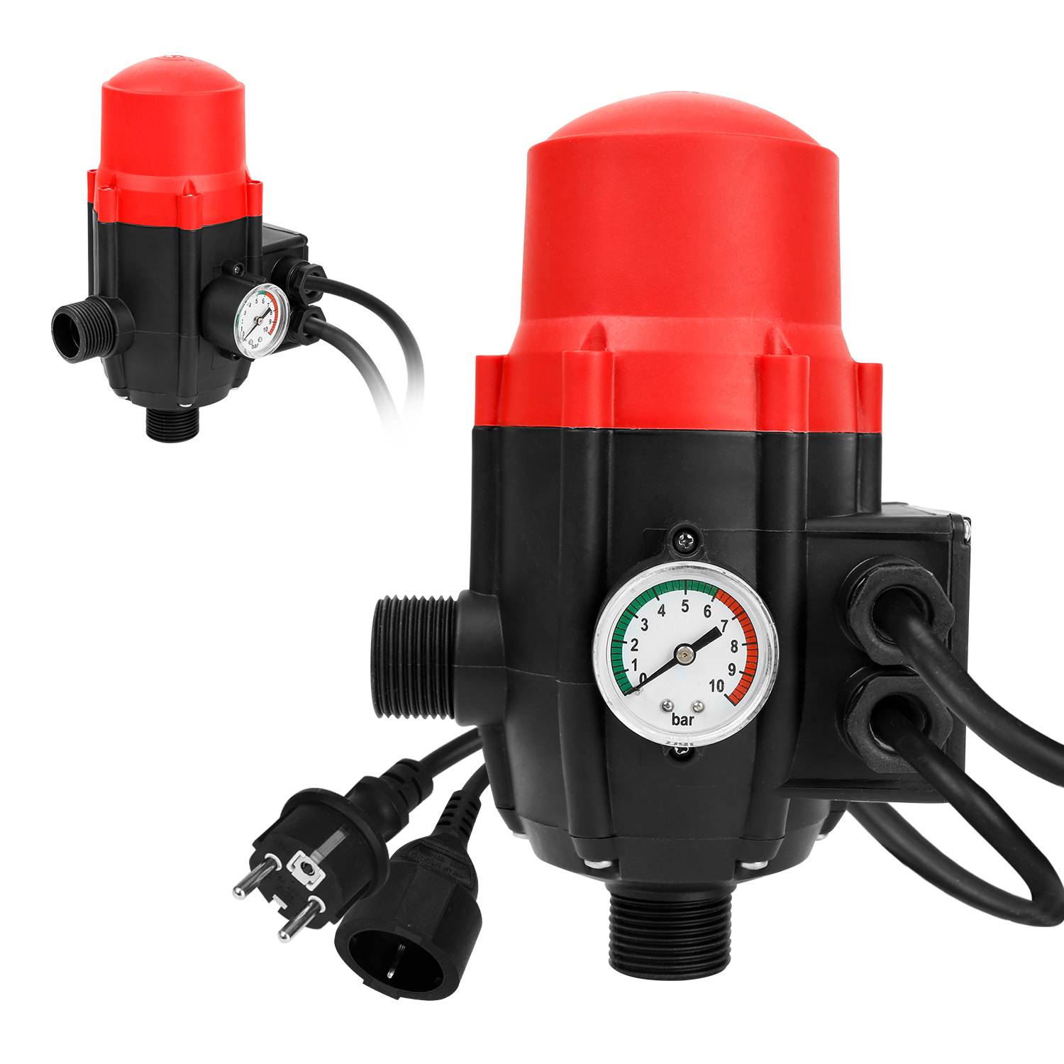 Pumpensteuerung Druckregler Presscontrol Watertech Druckwächter bis 1.1kw Rot mit kabel