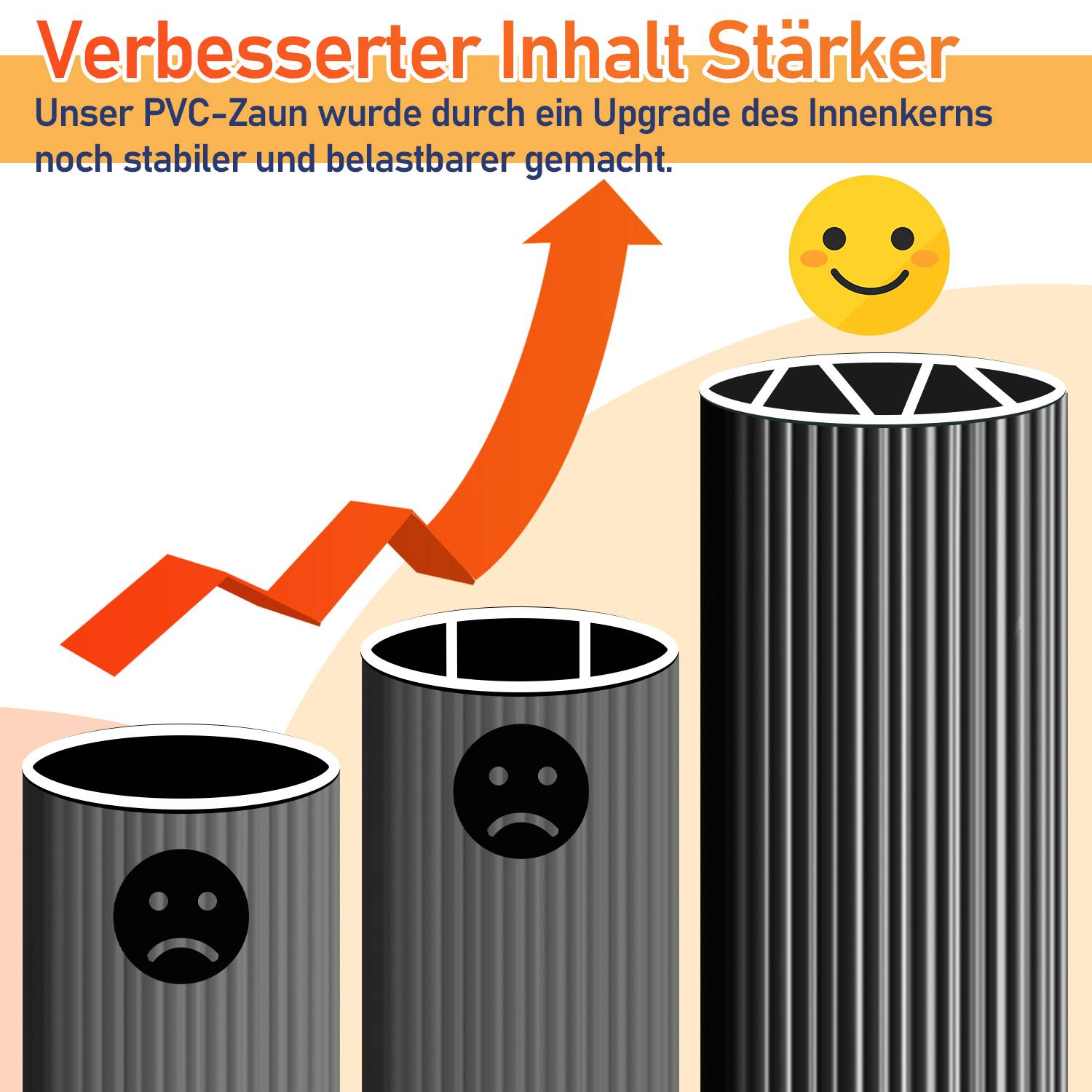 PVC Sichtschutzmatte W-Struktur Verstärkung Innen, Balkon Sichtschutz mit Kabelbindern, Sichtschutzzaun Windschutz Wasserdicht ohne Bohren, Grau 0,8