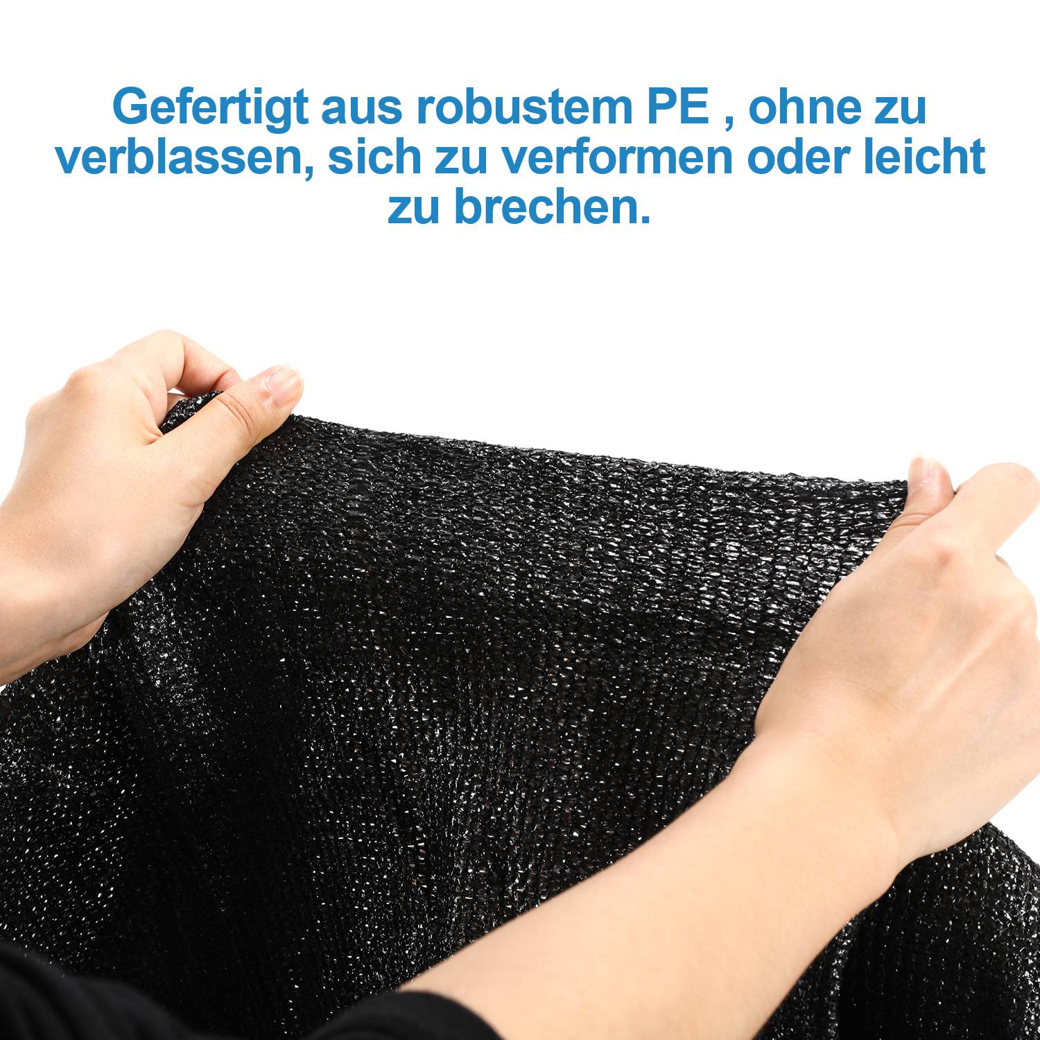 Trampolin-Schattenabdeckung, Reißfest und UV- Strahlung, Sommer-Trampolin-Markise für 6 Stangen, rundes Schwarz Ø 244