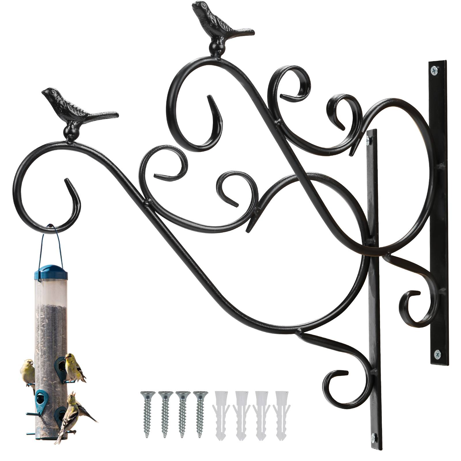 Blumenhaken 2er Wandhaken Blumenampel 300x260mm Blatt Blumenhalter Wandhalter Windlichthalter Pflanzenhalter Blumenampelhalter