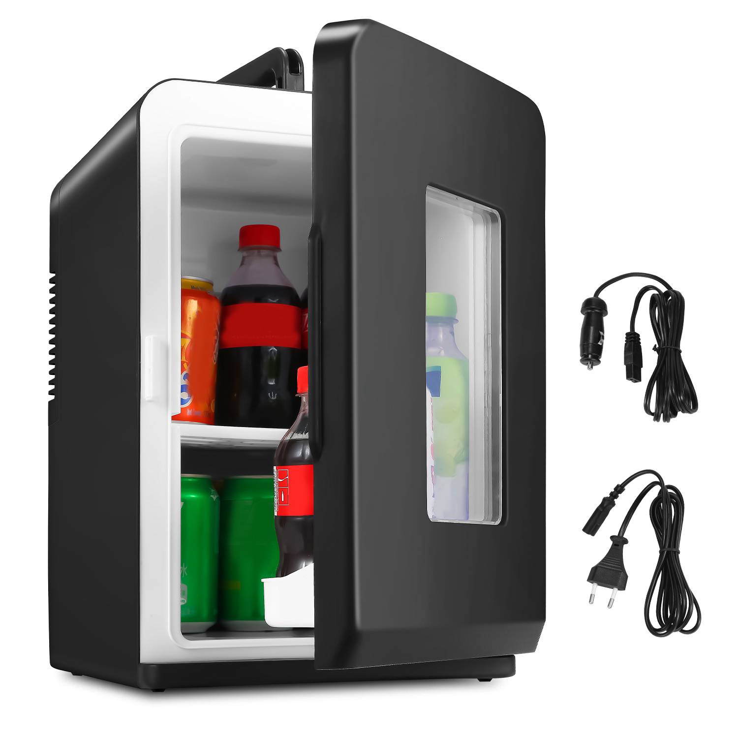 15L Mini Kühlschrank Kühlbox 2in1 Kühl und Heizfunktion Tragbarer AC DC 220-240V/12V Minibar Warmhaltebox Minikühlschrank Thermobox Auto Büros Ca