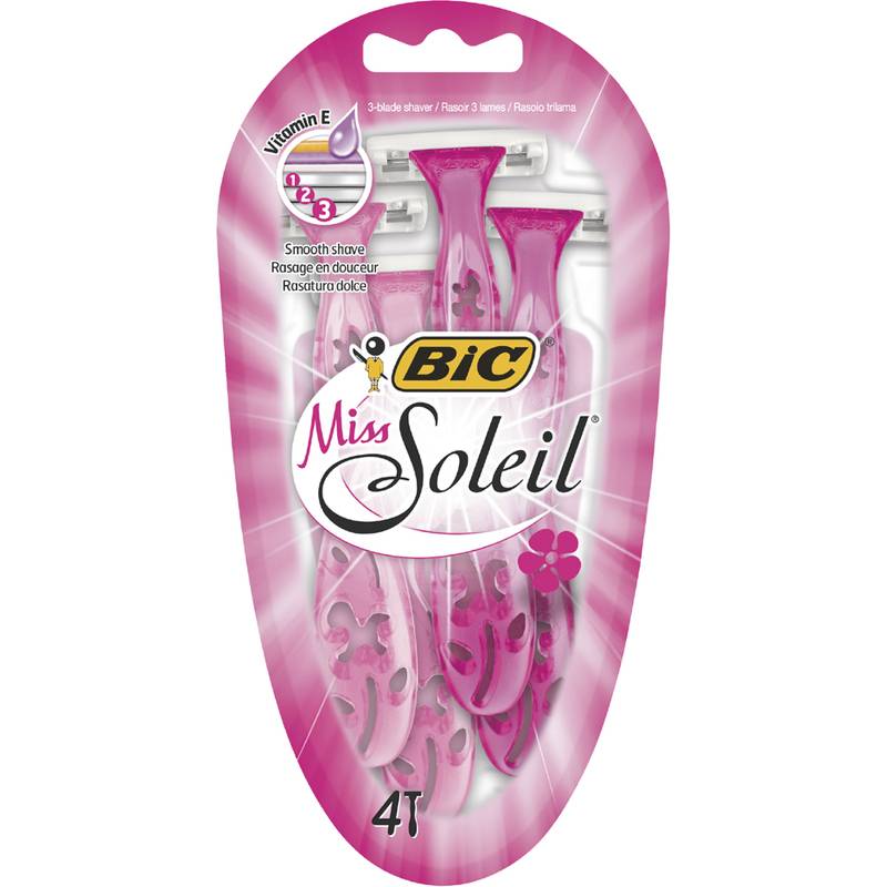 BIC Einwegrasierer Miss Soleil, für Frauen, 4er Pack