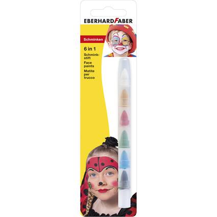 EBERHARD FABER 6-in-1 Schminkstift, 1 Stift - 6 Farben