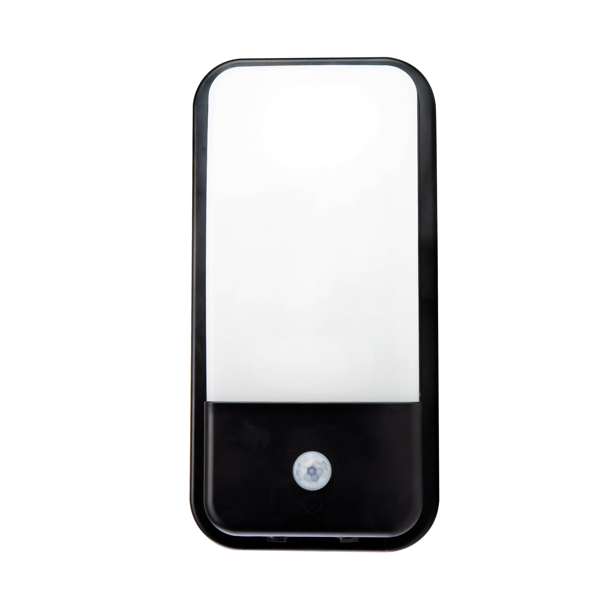 Spectrum LED ENIGO LED PIR 20W Wandleuchte 180° außenleuchte 2600lm schwarz IP54 mit sensor Neutralweiß 4000K