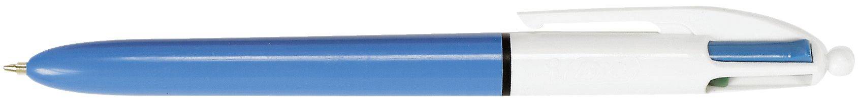 BiC® 982866 Kugelschreiber 4 Colours - dokumentenecht, 0,4 mm, hellblau/weiß