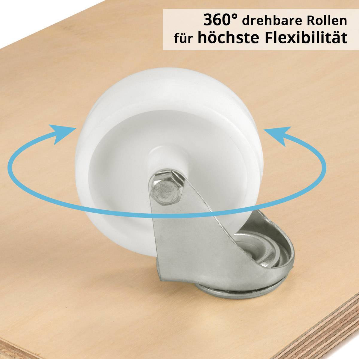 STAHLWERK Rollwagen 4er Set bis 250 kg 58x29 cm Rollbrett Transportroller